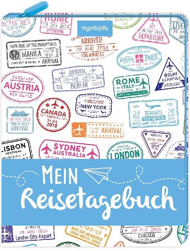 Mein Reise-Tagebuch - Eintragbuch mit Reißverschluss