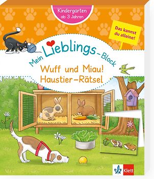 Klett Mein Lieblings-Block: Wuff und Miau! Haustier-Rätsel