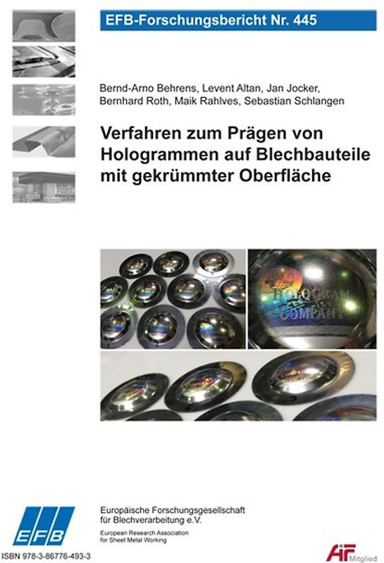 Verfahren zum Prägen von Hologrammen auf Blechbauteile mit gekrümmter Oberfläche