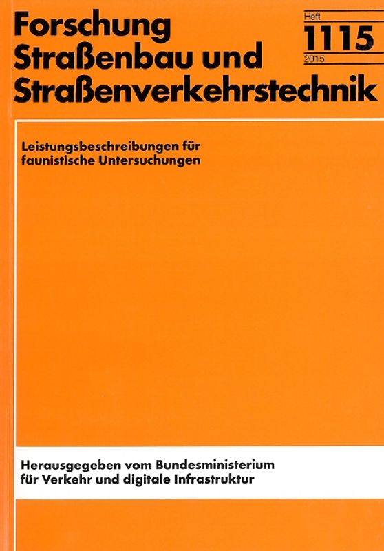 Leistungsbeschreibungen für faunistische Untersuchungen