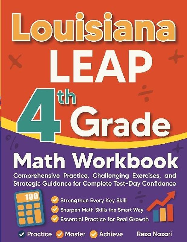 Louisiana LEAP Grade 4 Math Workbook
