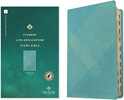 NLT Student Life Application Study Bible: New Living Translation, Teal Blue Striped, Leatherlike, Filament Enabled: Red Letter