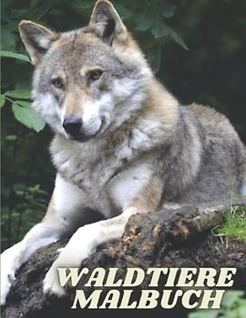 Waldtiere Malbuch: Ein Malbuch für Erwachsene mit wunderschönen Waldtieren, Vögeln und Pflanzen zum Stressabbau und zur Entspannung