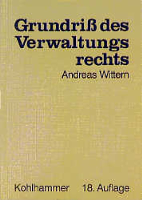 Grundriss des Verwaltungsrechts