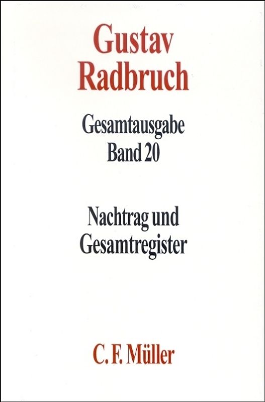 Gustav Radbruch Gesamtausgabe