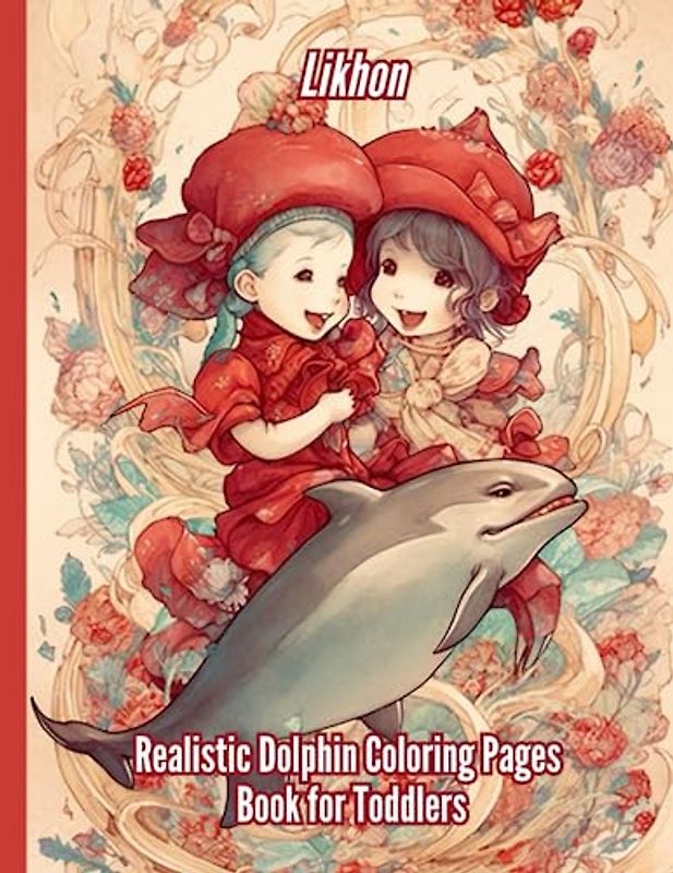 Likhon Realistic Dolphin Coloring Pages Book for Toddlers