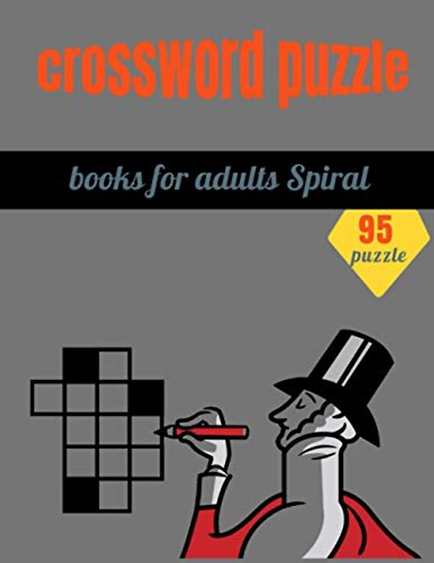 crossword puzzle book for adults spiral: Cross Words Activity Puzzlebook _ 95 puzzle