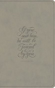 ESV Large Print Value Thinline Bible (Trutone, Stone, 1 Chronicles 28:9 Design)