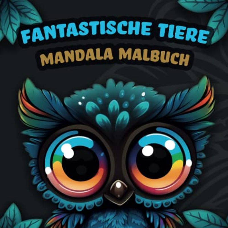 Fantastische Tiere - Mandala Malbuch für Kinder und Erwachsene mit 50 super süßen Tierbildern im Polygon-Mandala Stil (Für Stressabbau, Entspannung und Meditation)