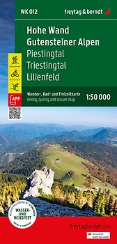 freytag & berndt Wanderkarte WK 012 Hohe Wand - Gutensteiner Alpen, Piestingtal - Triestingtal - Lilienfeld 1:50.000