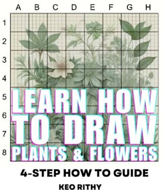 Learn How To Draw Plants & Flowers: 4-Step How To Guide (Learn How To Draw Botanicals Series, Band 1)