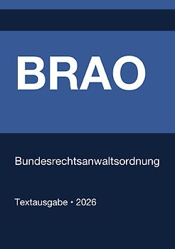 BRAO - Bundesrechtsanwaltsordnung (Deutschland) 2026