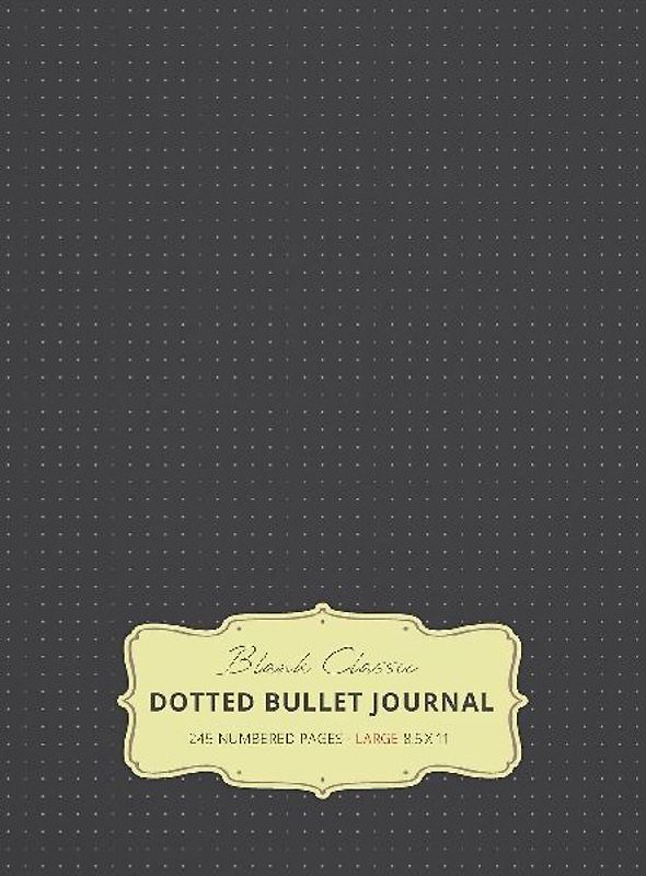 Large 8.5 x 11 Dotted Bullet Journal (Gray #2) Hardcover - 245 Numbered Pages