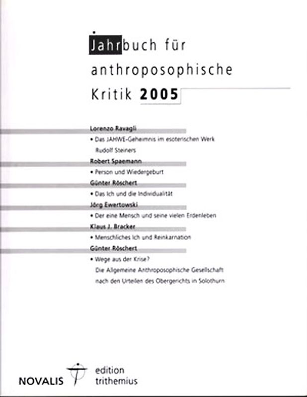 Jahrbuch für Anthroposophische Kritik 2005