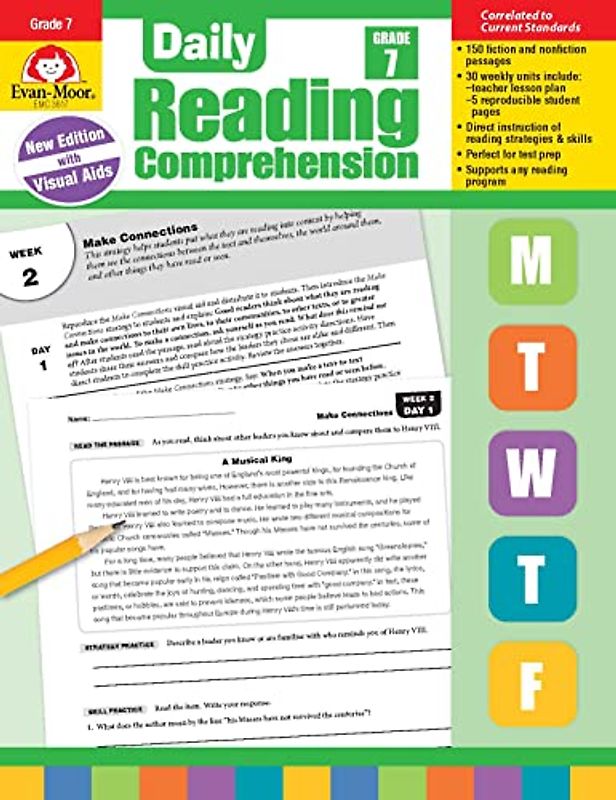 Daily Reading Comprehension, Grade 7 Te