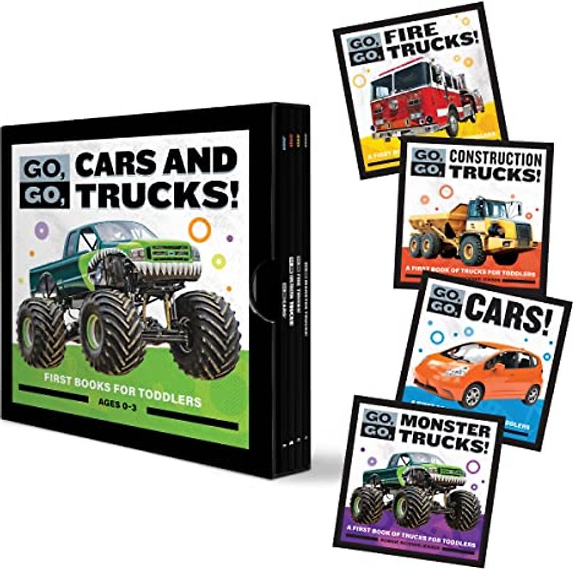 Go, Go, Cars and Trucks! 4 Book Box Set: First Books for Toddlers Ages 0-3 (Go, Go Books)
