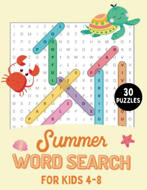 Summer Word Search for Kids: Keep Children Occupied for Hours of Fun and Entertainment with 30 Easy Puzzles to Solve with Beach Themed Words to Find.