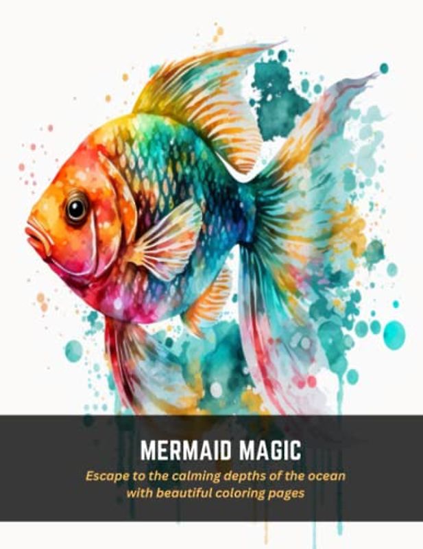 Mermaid Magic: Escape to the calming depths of the ocean with beautiful coloring pages