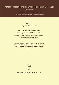 Spannungsrißkorrosion an Polyamid- und Polyester-Multifilamentgarnen