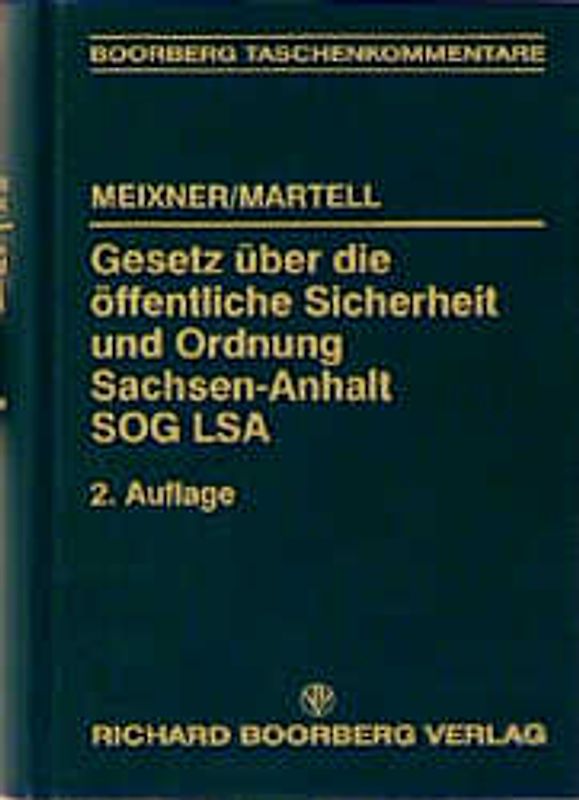 Gesetz über die öffentliche Sicherheit und Ordnung des Landes Sachsen-Anhalt (SOG LSA)