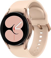 Image of Samsung Galaxy Watch4 40 mm aluminium kast pink gold op siliconen bandje pink gold [wifi + 4G] (Refurbished)