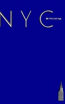 NYC Chrysler building bright blue classic grid page notepad $ir Michael Limited edition