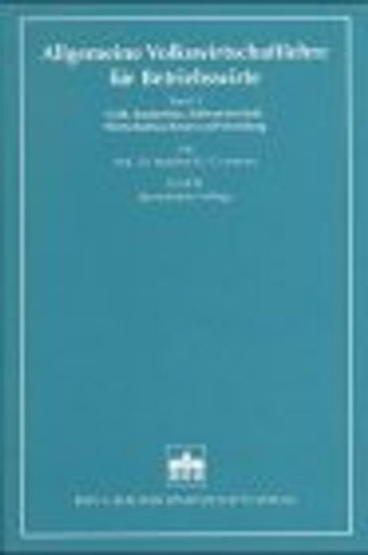 Allgemeine Volkswirtschaftslehre für Betriebswirte