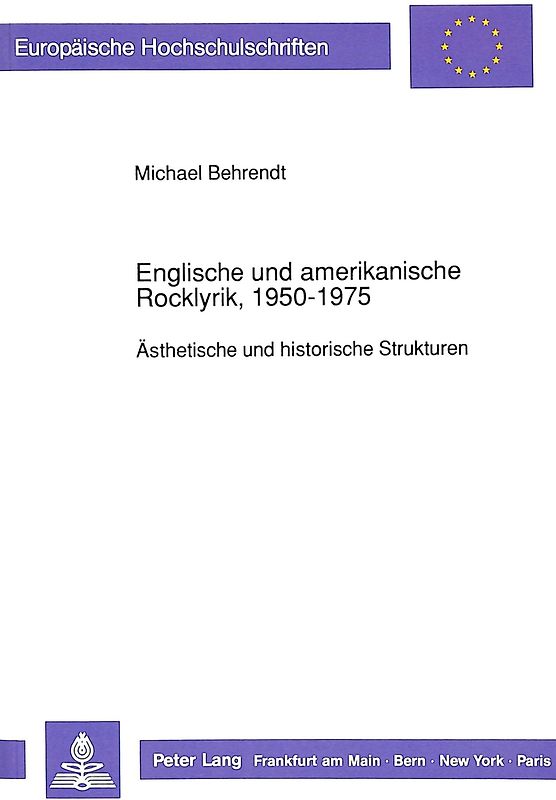Englische und amerikanische Rocklyrik, 1950-1975