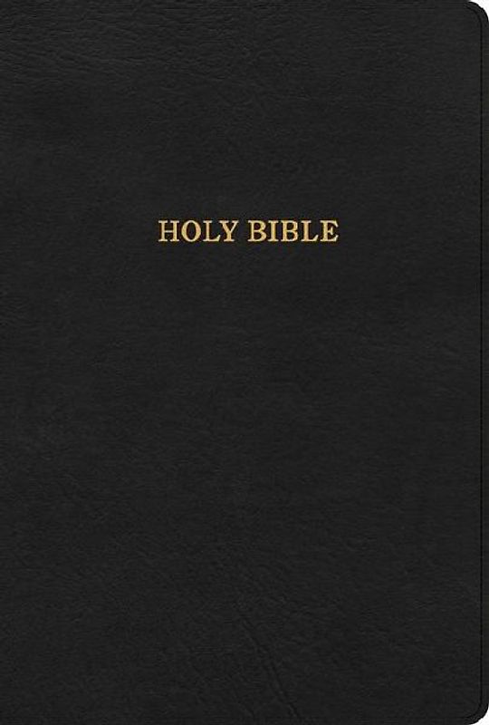 KJV Large Print Thinline Bible, Black Leathertouch