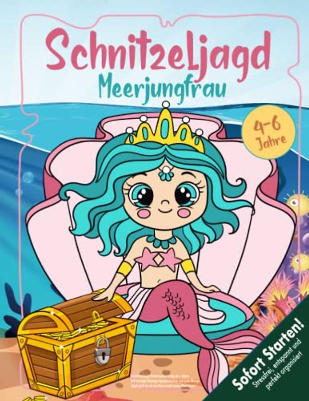 Schnitzeljagd Kindergeburtstag ab 4 Jahre: Mit lustiger Bewegungsgeschichte und jede Menge Spaß geht es ab ins Meerjungfrauen-Abenteuer!