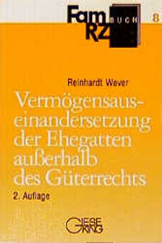 Vermögensauseinandersetzung der Ehegatten ausserhalb des Güterrechts