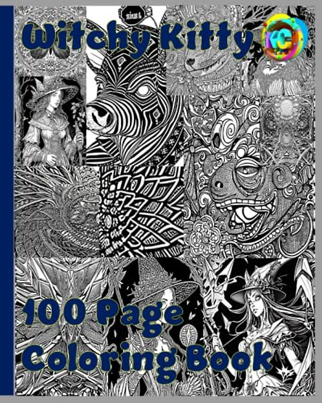 Witchy Kitty (100 Pages Coloring Editions)