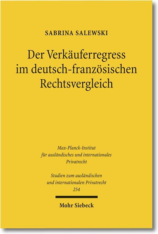Der Verkäuferregress im deutsch-französischen Rechtsvergleich
