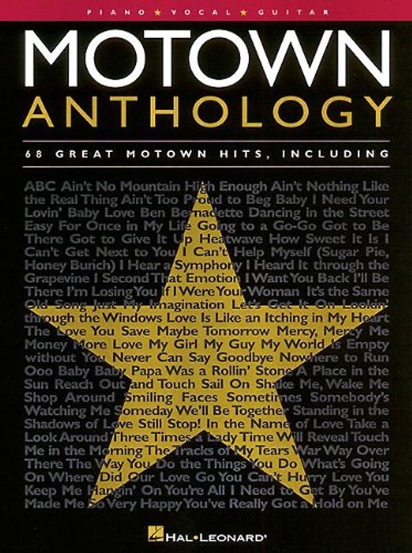 Motown Anthology Piano Vocal Guitar Songbook Book (Pvg Compilation) - Various