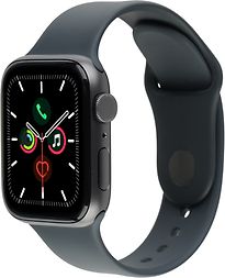Apple Watch SE 40 mm boîter aluminium gris sidéral et bracelet sport noir [Wi-Fi]