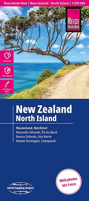 Reise Know-How Landkarte Neuseeland, Nordinsel | New Zealand, North Island (1:550.000)