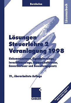 Lösungen Steuerlehre 2 Veranlagung 1998