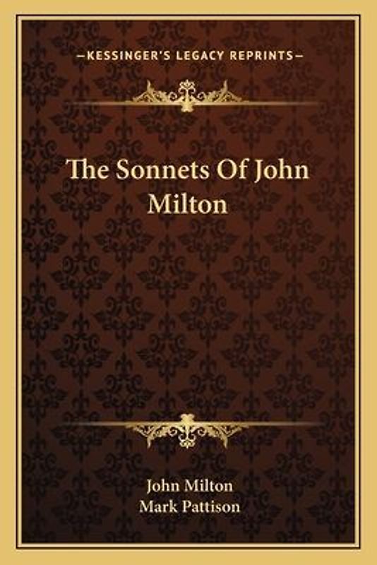 The Sonnets Of John Milton