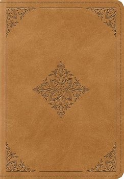 ESV Large Print Bible (Trutone, Nubuck Caramel, Fleur-De-Lis Design)