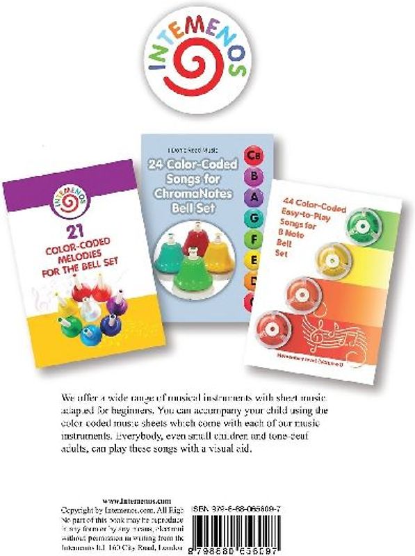 Color-Coded Bell Music for Absolute Beginners of All Ages 40 One Octave Songs
