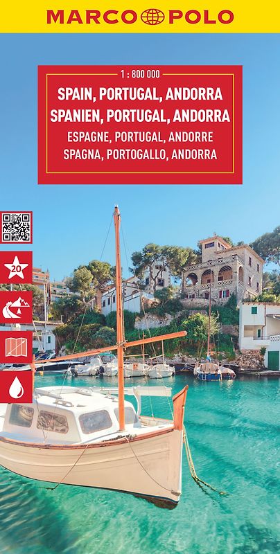 MARCO POLO Reisekarte Spanien, Portugal 1:1 Mio.