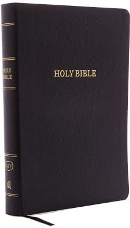 KJV, Reference Bible, Giant Print, Bonded Leather, Black, Indexed, Red Letter Edition