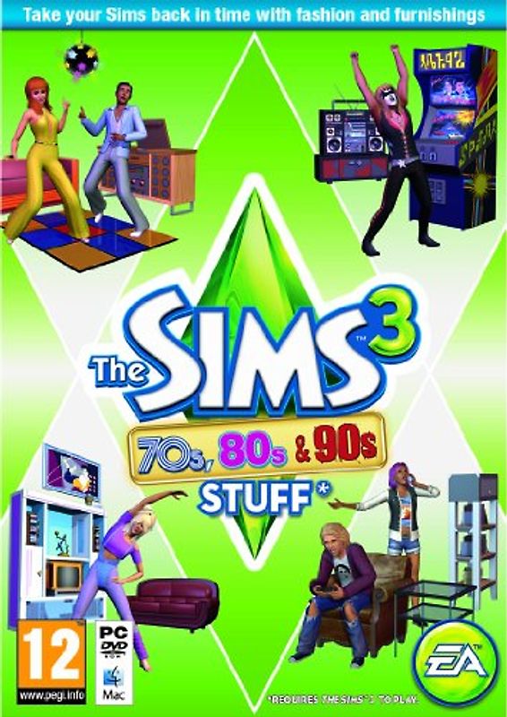 Die Sims 3: 70er, 80er & 90er Stuff [AddOn, Internationale Version] PC Spiele