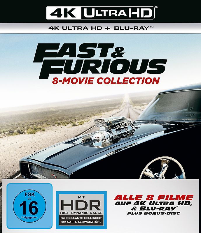 Fast & Furious - 8 Movie Collection [inkl. Blu-ray] 4K Ultra HD Blu-ray