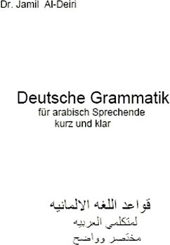 Deutsche Grammatik für arabisch Sprechende