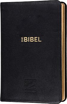 Schlachter 2000: Taschenausgabe mit Parallelstellen, Kalbsleder-Einband (flexibel) / Goldschnitt / neue Rechtschreibung / Fadenheftung