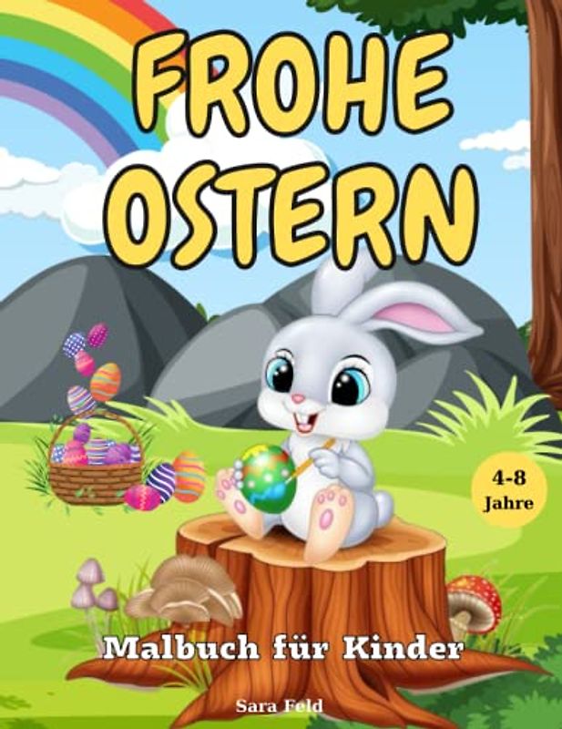Frohe Ostern Malbuch für Kinder: Lustiges Beschäftigungsbuch für Kleinkinder und Vorschulkinder. Aktivitäten zu Ostern und in den Frühlingsferien. Die ... Geschenke für Jungen und Mädchen..