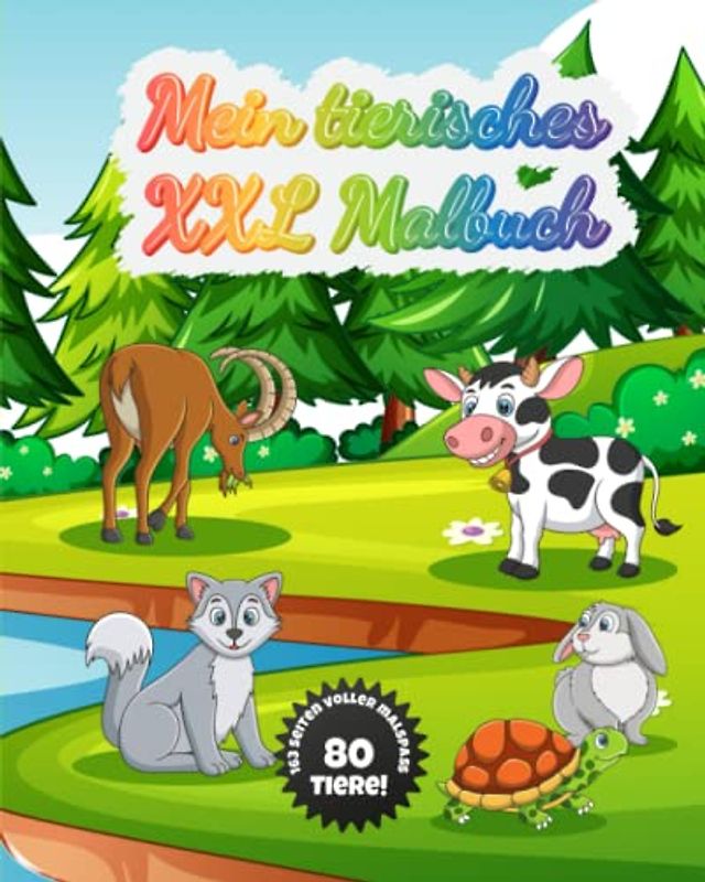 Mein tierisches XXL Malbuch: Der Ausmalspaß für Groß und Klein!