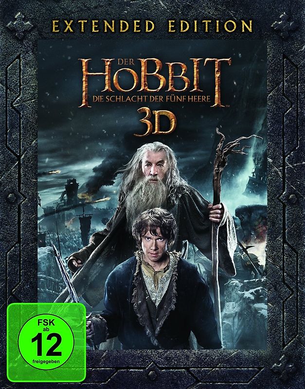 Der Hobbit: Die Schlacht der fünf Heere 3D [Extended Edition, 5 Discs] 3D Blu-ray Disc