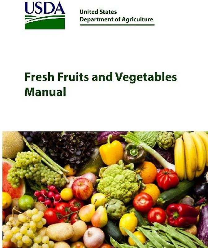 Fresh Fruits and Vegetables Manual